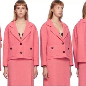 💕Retail$2100 EUC Size46 Gucci Pink Wool Blazer